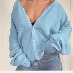Vintage 90s Blue Cardigan